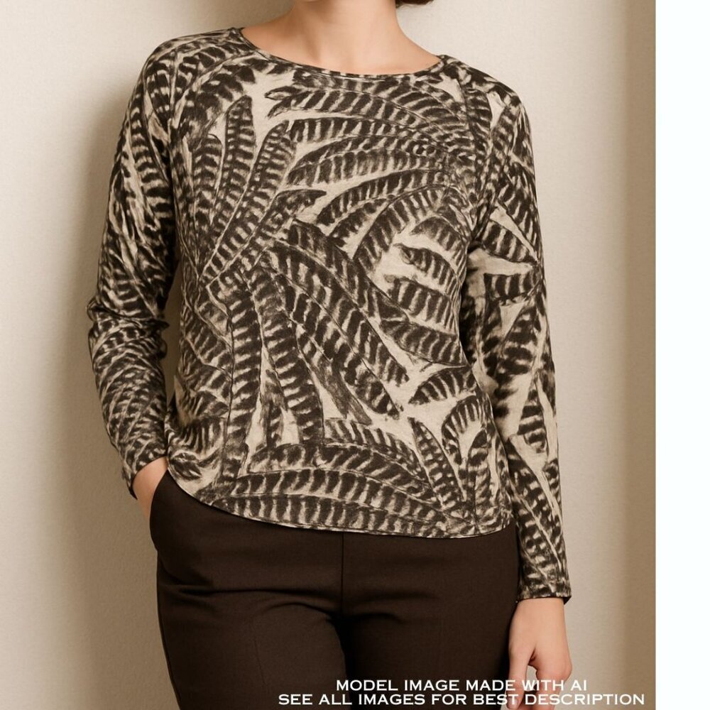 Lauren Ralph Lauren Cashmere Blend Sweater L Boat Neck Buttons Neutral Resort